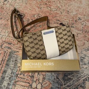 Michael Kors Tan and Cream Adjustable Belt Bag
